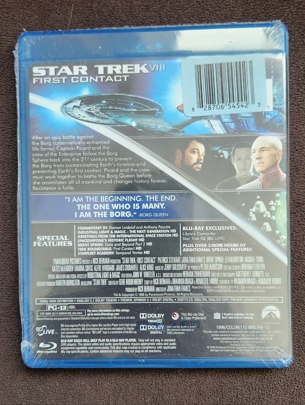 🖖 Star Trek: First Contact - Blu-ray (New & Factory Sealed!) 🖖 - Picture 2 of 8